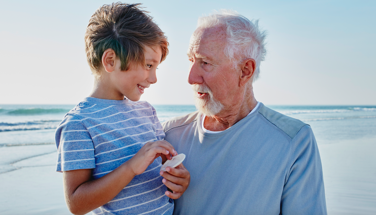 grand père et petit fils