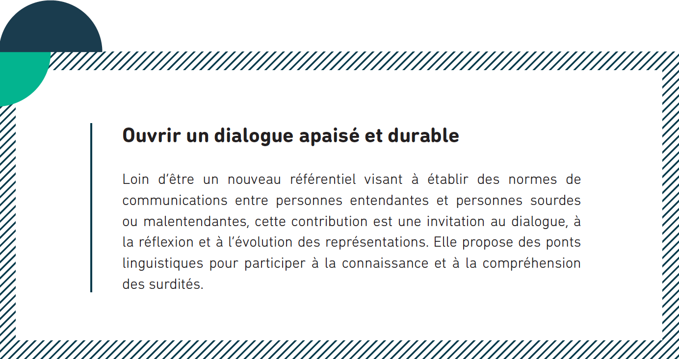 Ouvrir un dialogue apaisé et durable