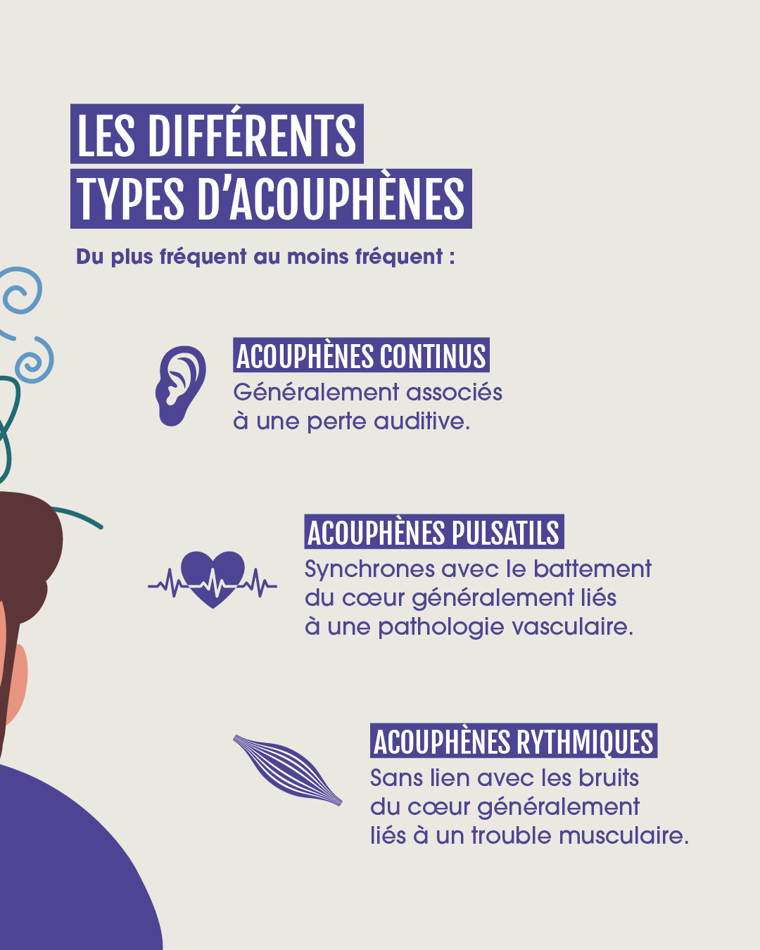 Les différents types d'acouphènes