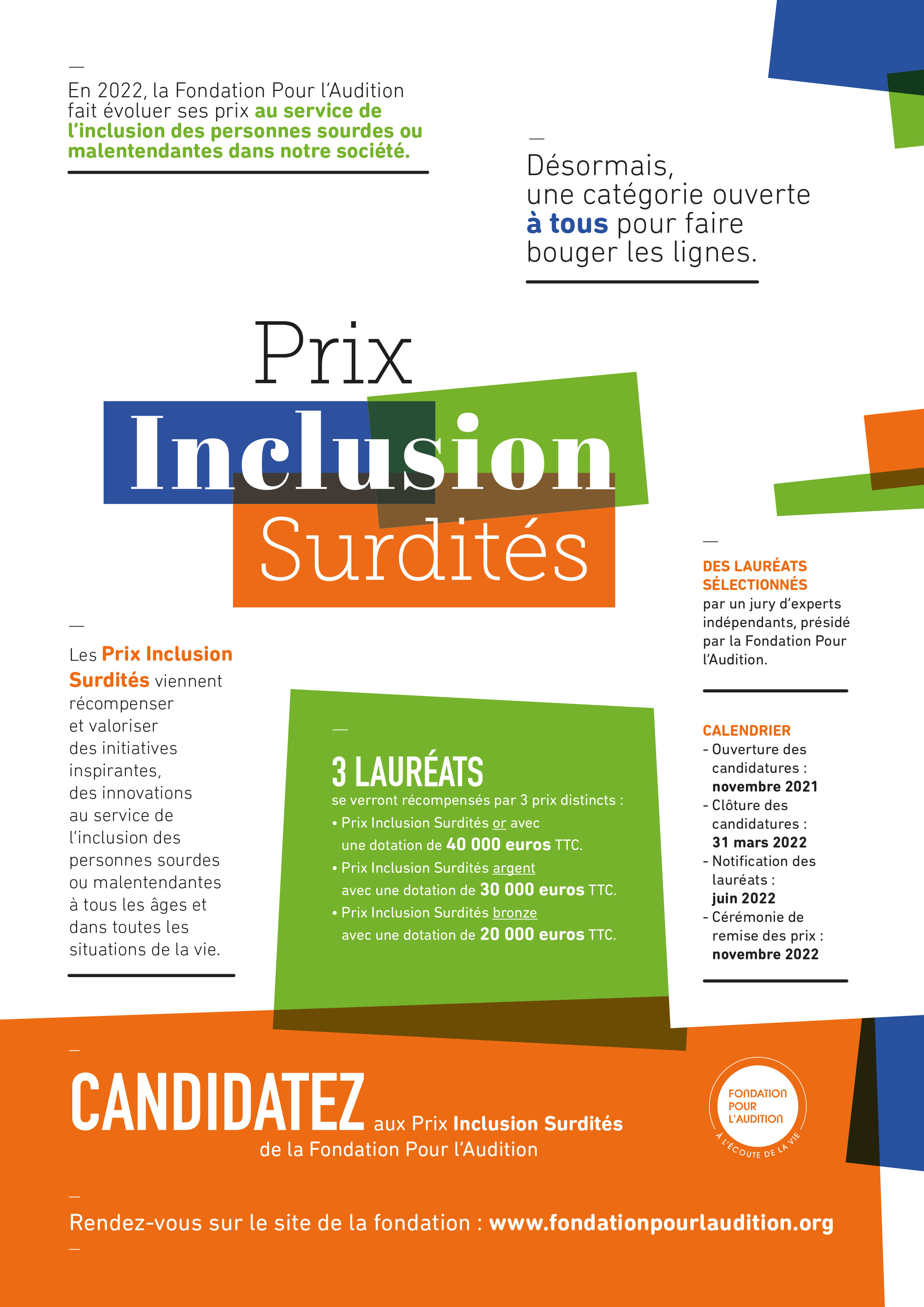 Affiche Prix Inclusion Surdités 2022