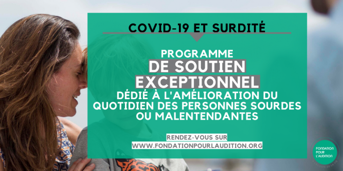 Programme de soutien exceptionnel de la Fondation Pour l'Audition dans le cadre du Covid-19