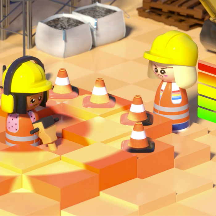 Kokeshi sur un chantier