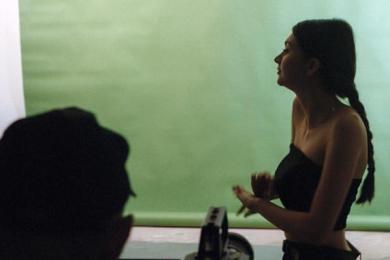 Rose Paynel en tournage